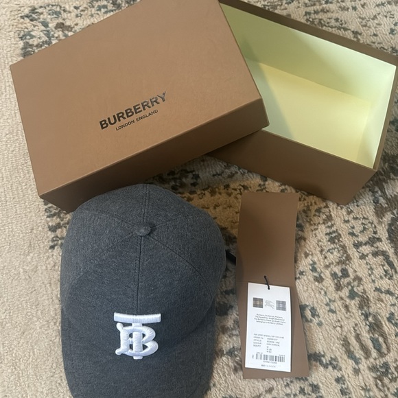 Limited edition Burberry TB Logo Jersey Cotton BaseBall Cap - Medium - Dark grey - Picture 2 of 4